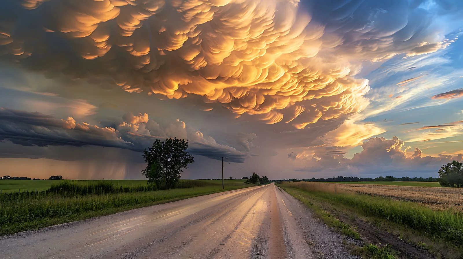 Serene Country Road Amid Dramatic Skies — free download from Dotvec