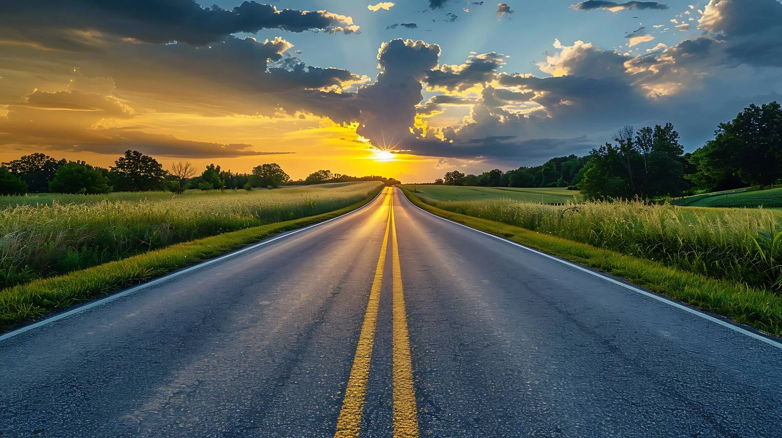 Serene Rural Road Amid Majestic Clouds — free download from Dotvec