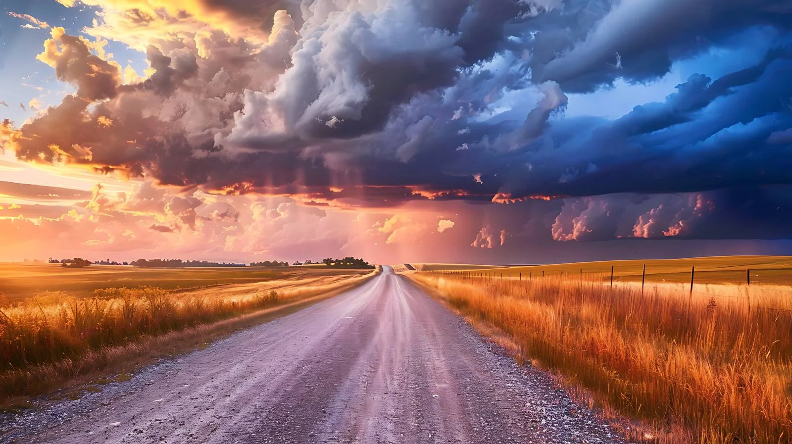 Serene Southern Minnesota Road Amidst Dramatic Sky — free download from Dotvec