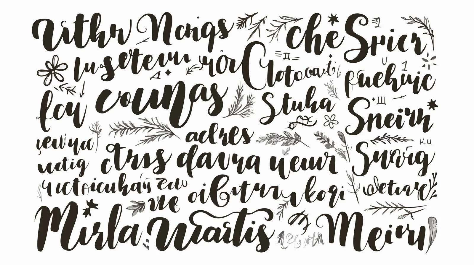 Elegant Russian Month Names in Artistic Style — free download from Dotvec