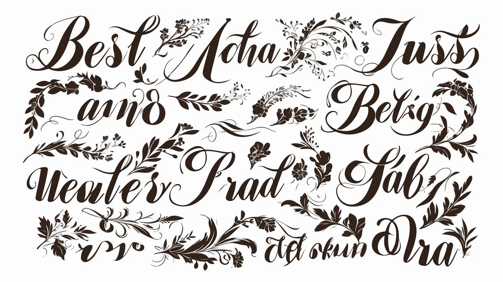 Exquisite Russian Month Names Calligraphy Art — free download from Dotvec