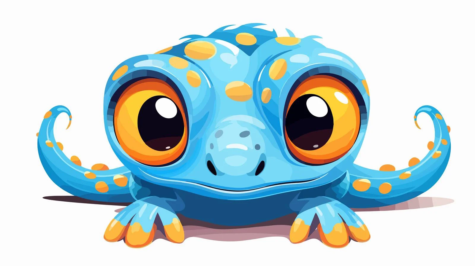 Cute Salamander Face Design Kids Vector — free download from Dotvec