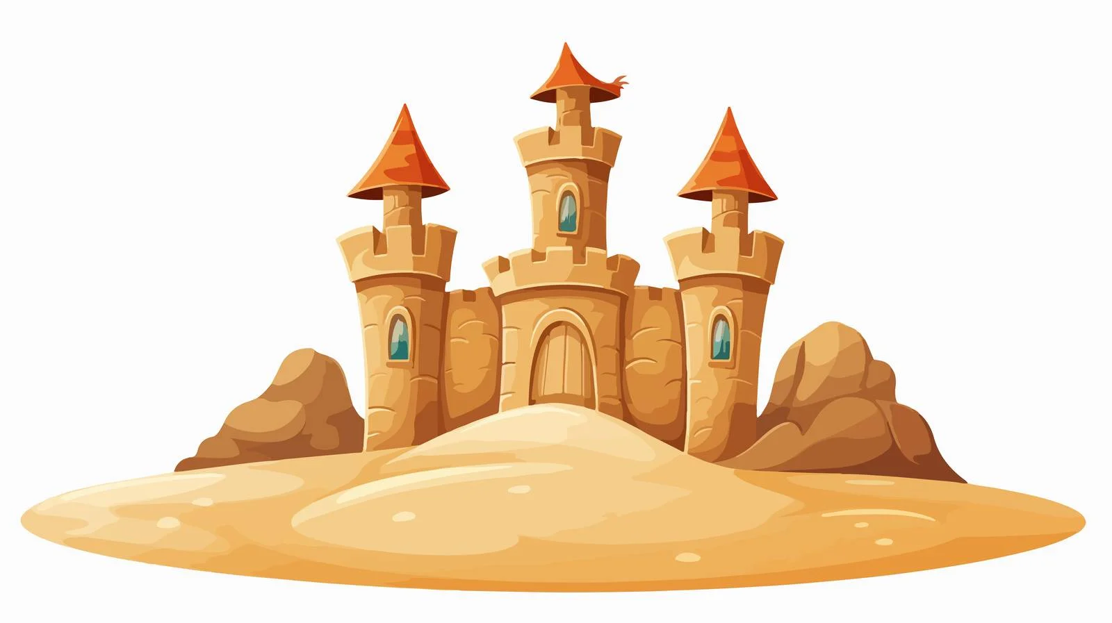 Beach Sand Castle Building Activity — free download from Dotvec