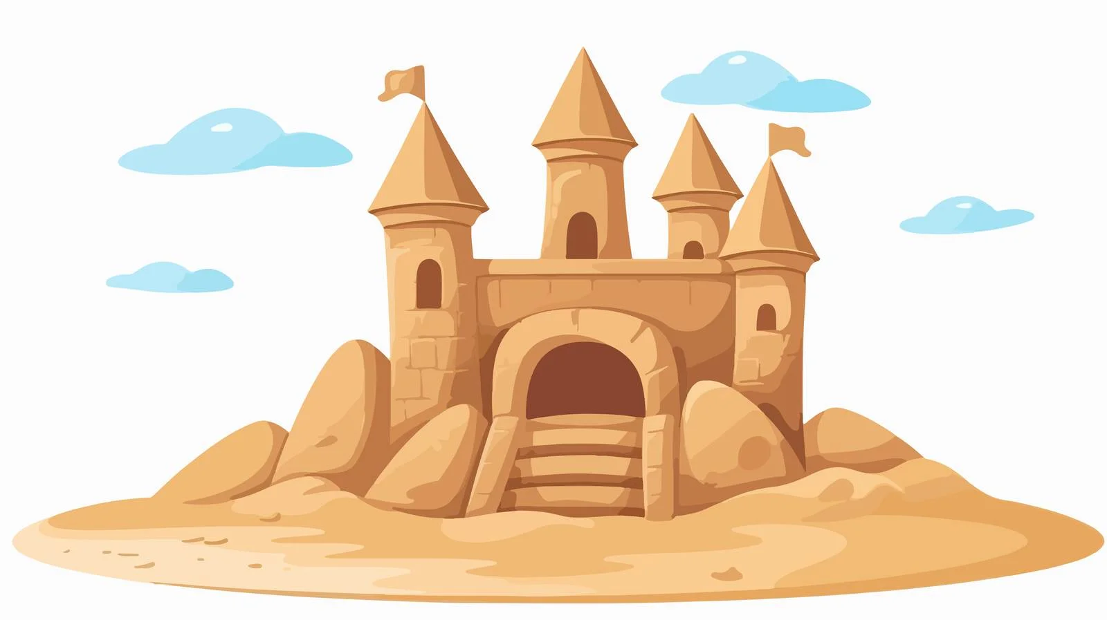 Beach Sand Castle Building Activity — free download from Dotvec