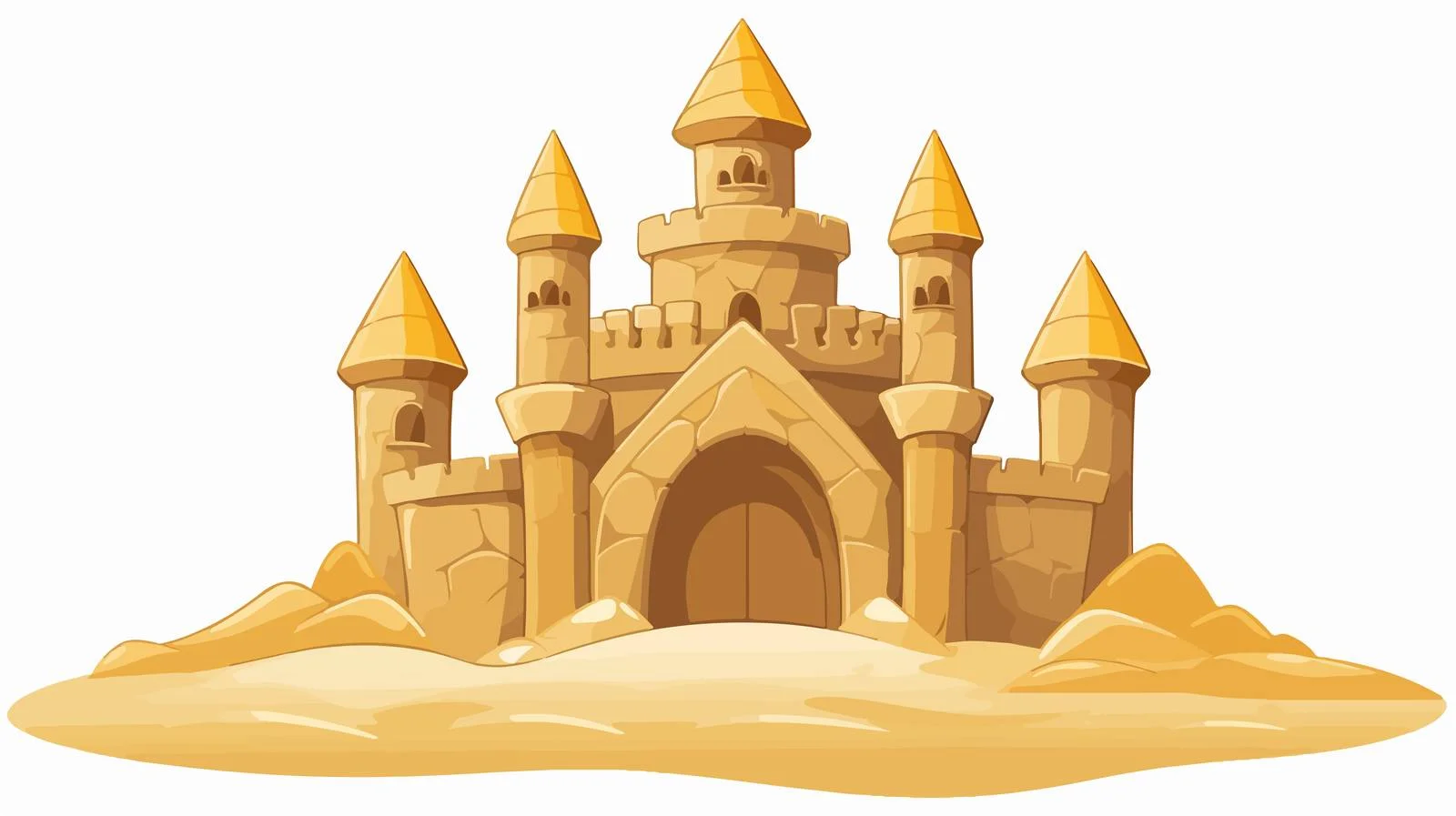 Beach Sand Castle Building Activity — free download from Dotvec