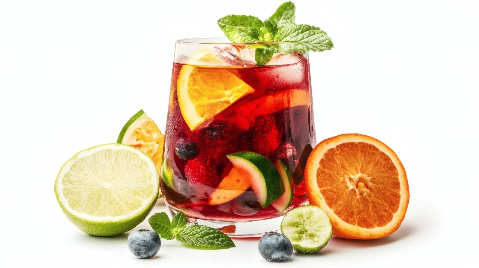Refreshing Sangria Punch on White Background — free download from Dotvec