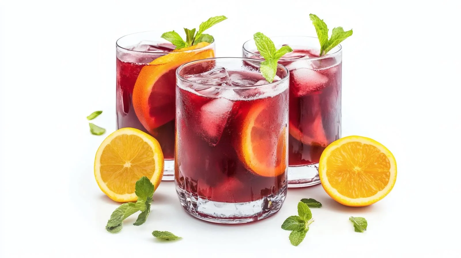 Refreshing Sangria Punch on White Background — free download from Dotvec