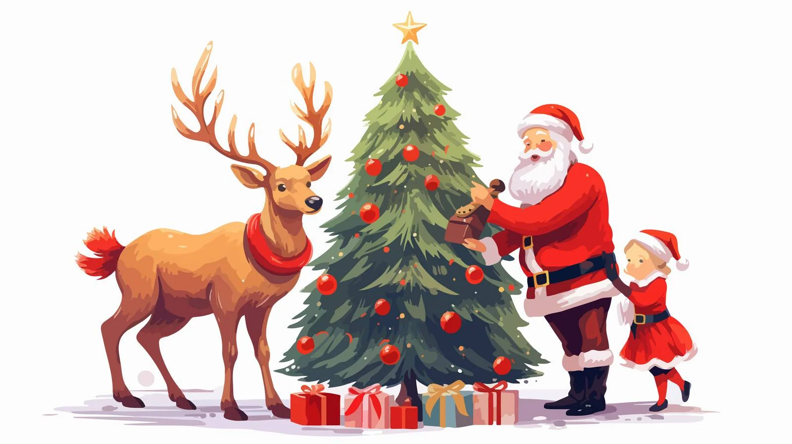 Festive Holiday Scene — free download from Dotvec