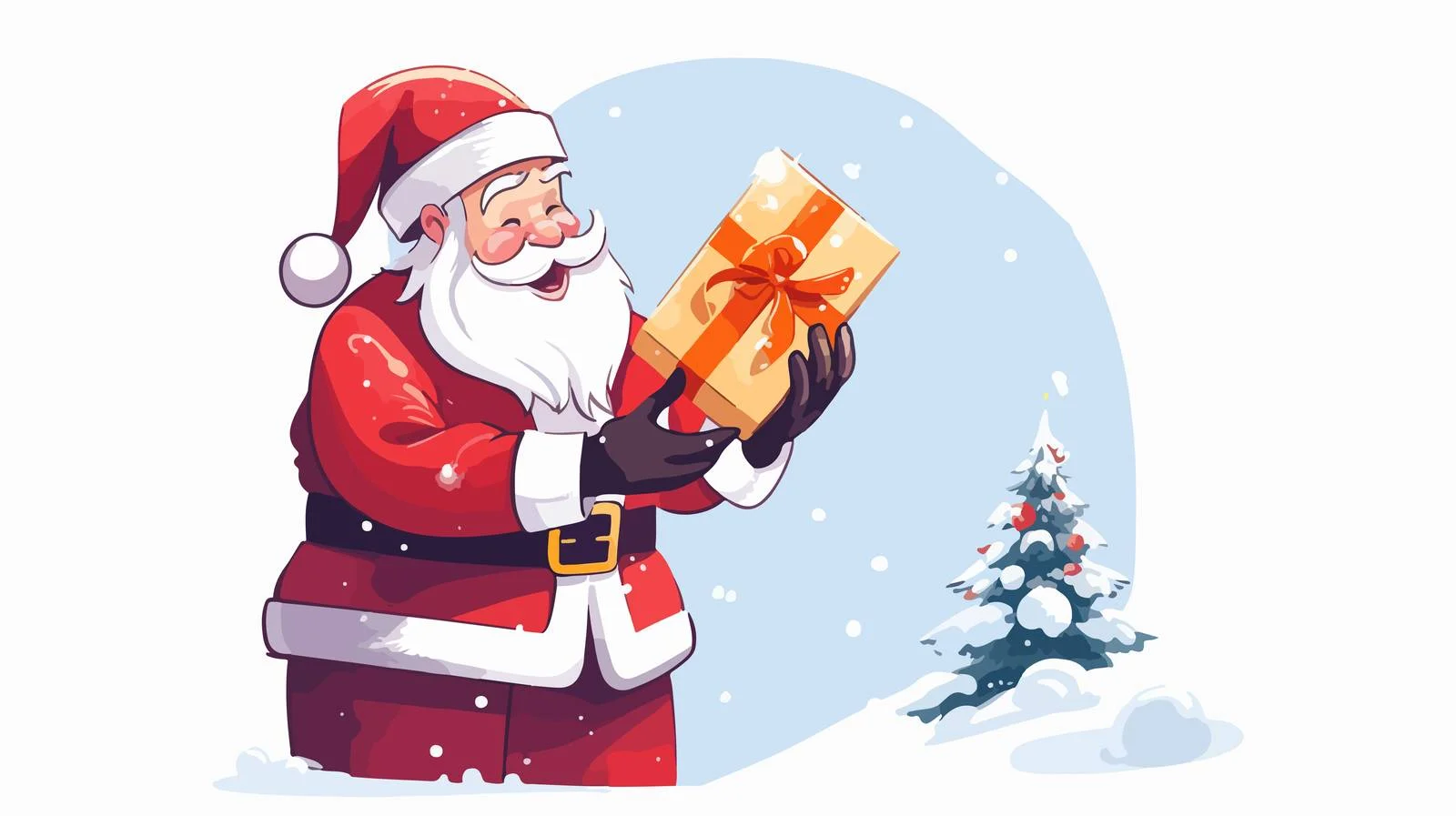 Santa Emerges from Mobile to Send Gifts — free download from Dotvec