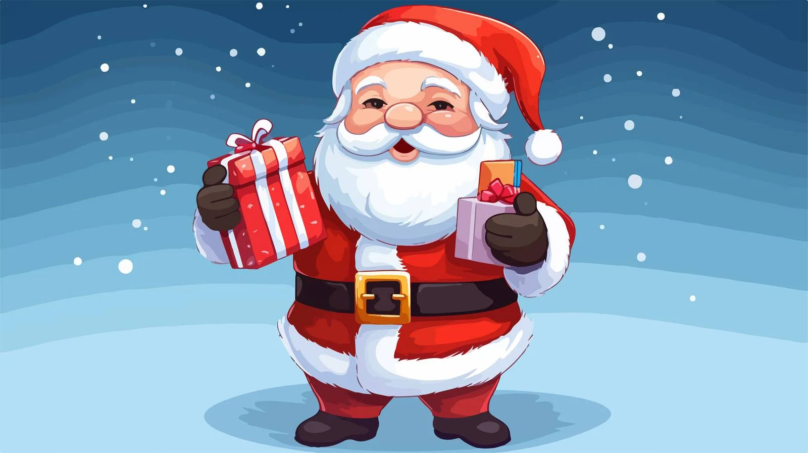 Santa Sending Greetings from Phone — free download from Dotvec