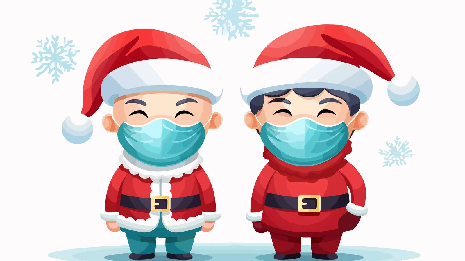 Holiday Characters Promote Mask Usage — free download from Dotvec