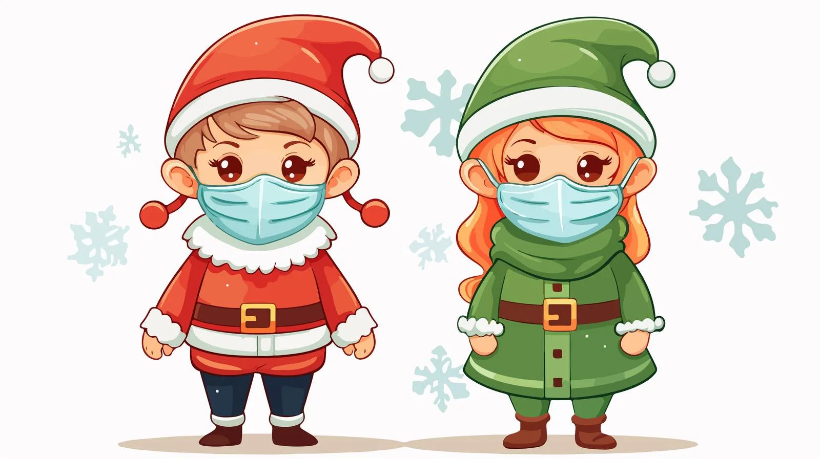 Holiday Characters with Masks — free download from Dotvec