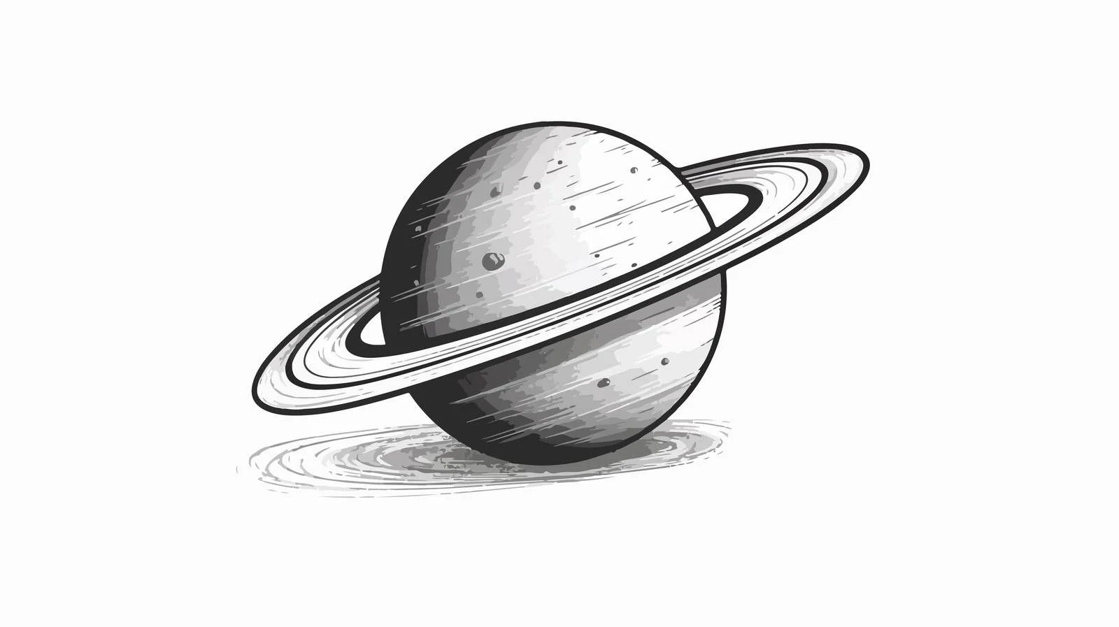 Hand-Drawn Saturn Planet Sketch Illustration — free download from Dotvec