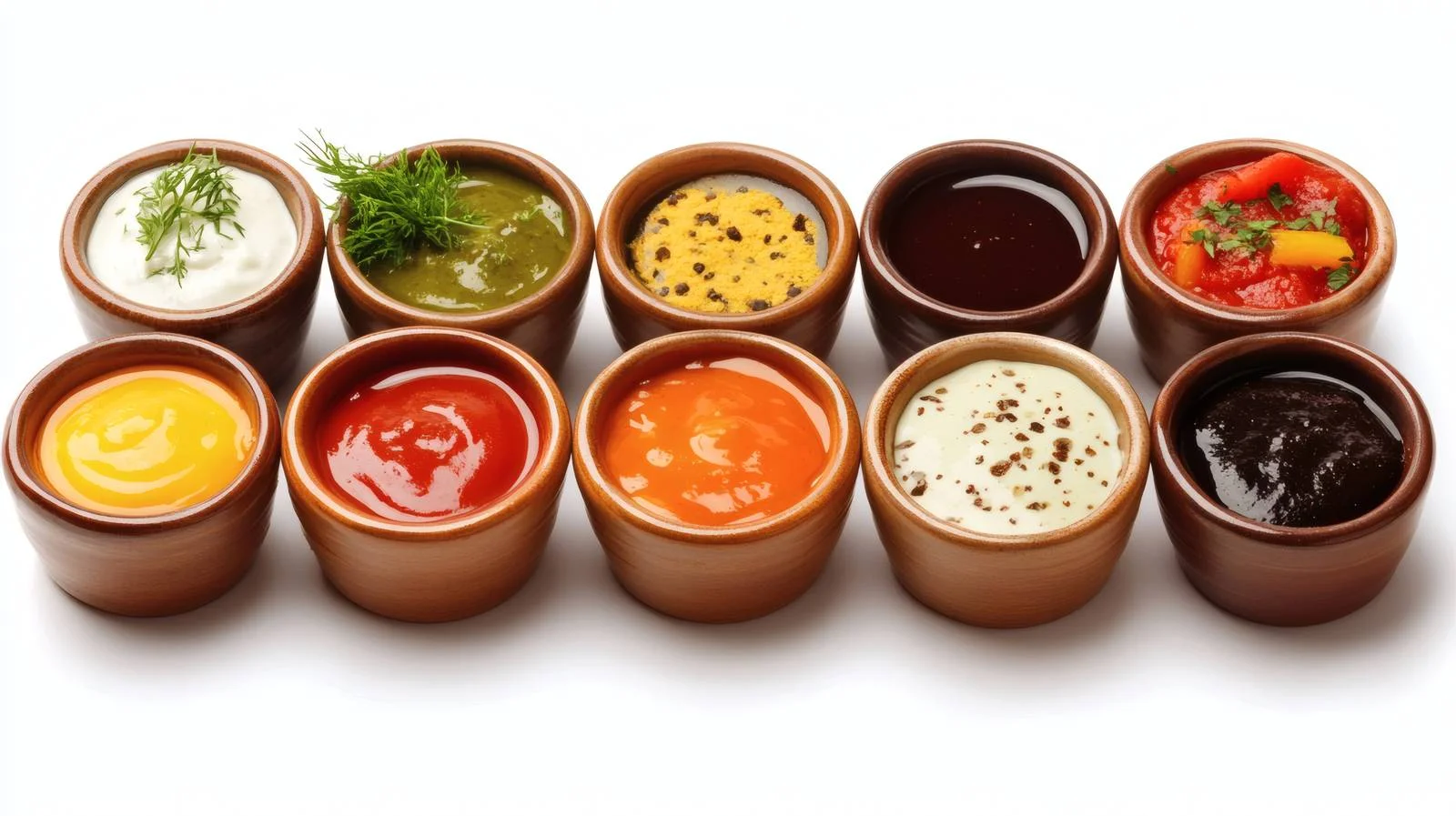 Variety of Sauces on White Background — free download from Dotvec