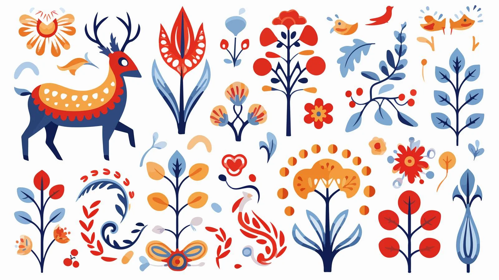 Scandinavian National Ornament Vector Illustration — free download from Dotvec
