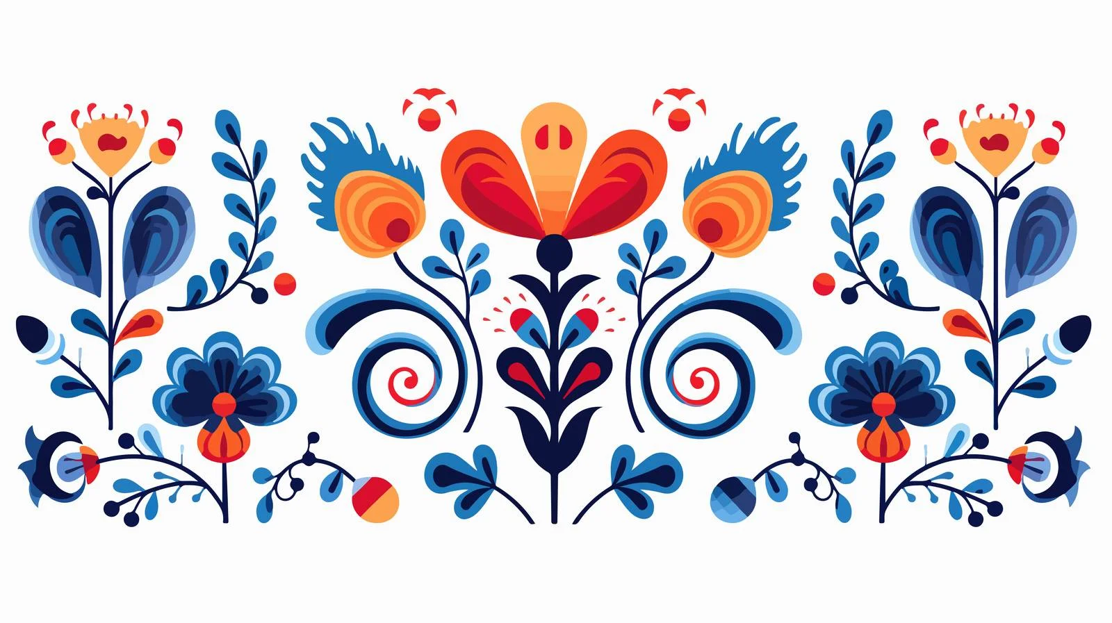 Scandinavian Ornament Cartoon Vector Illustration — free download from Dotvec