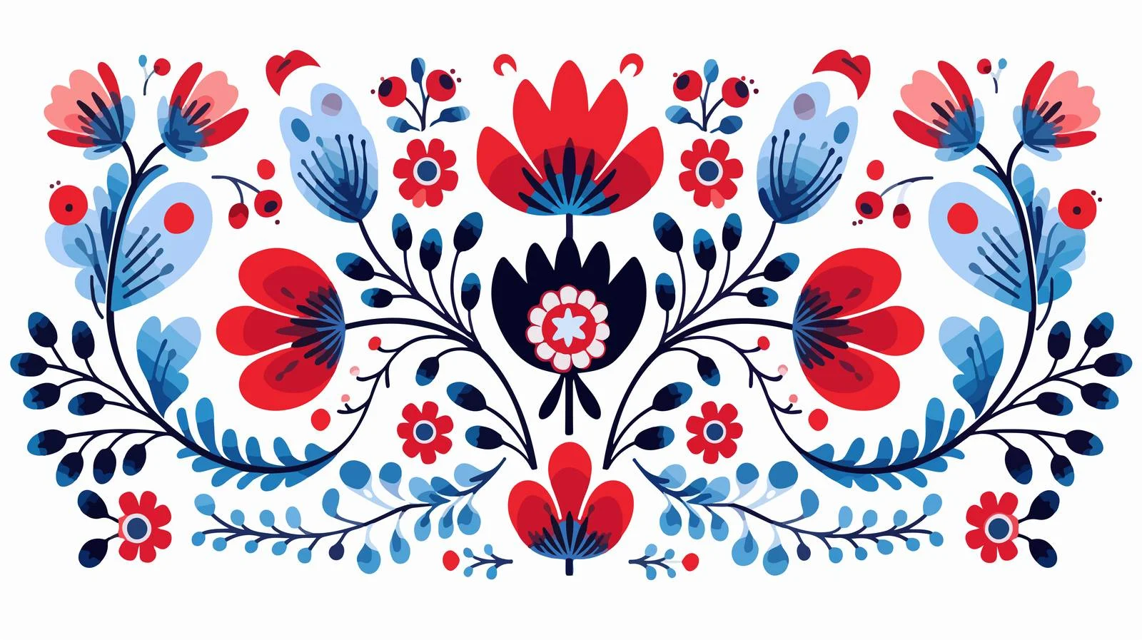 Scandinavian National Ornament Illustration — free download from Dotvec
