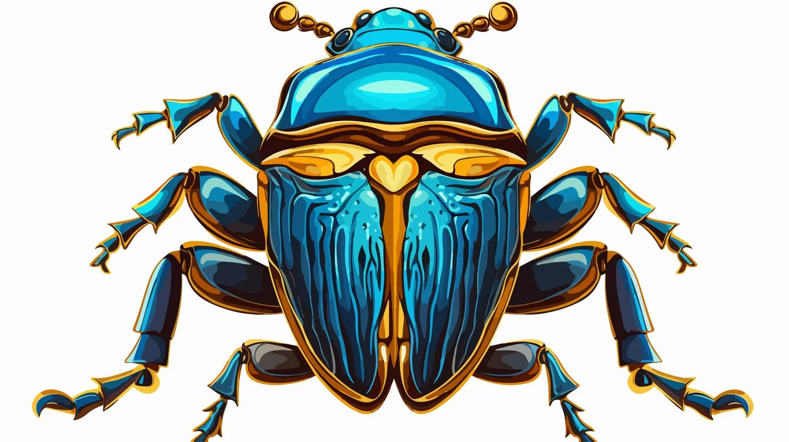 Classic Scarab Ink Drawing Illustration — free download from Dotvec