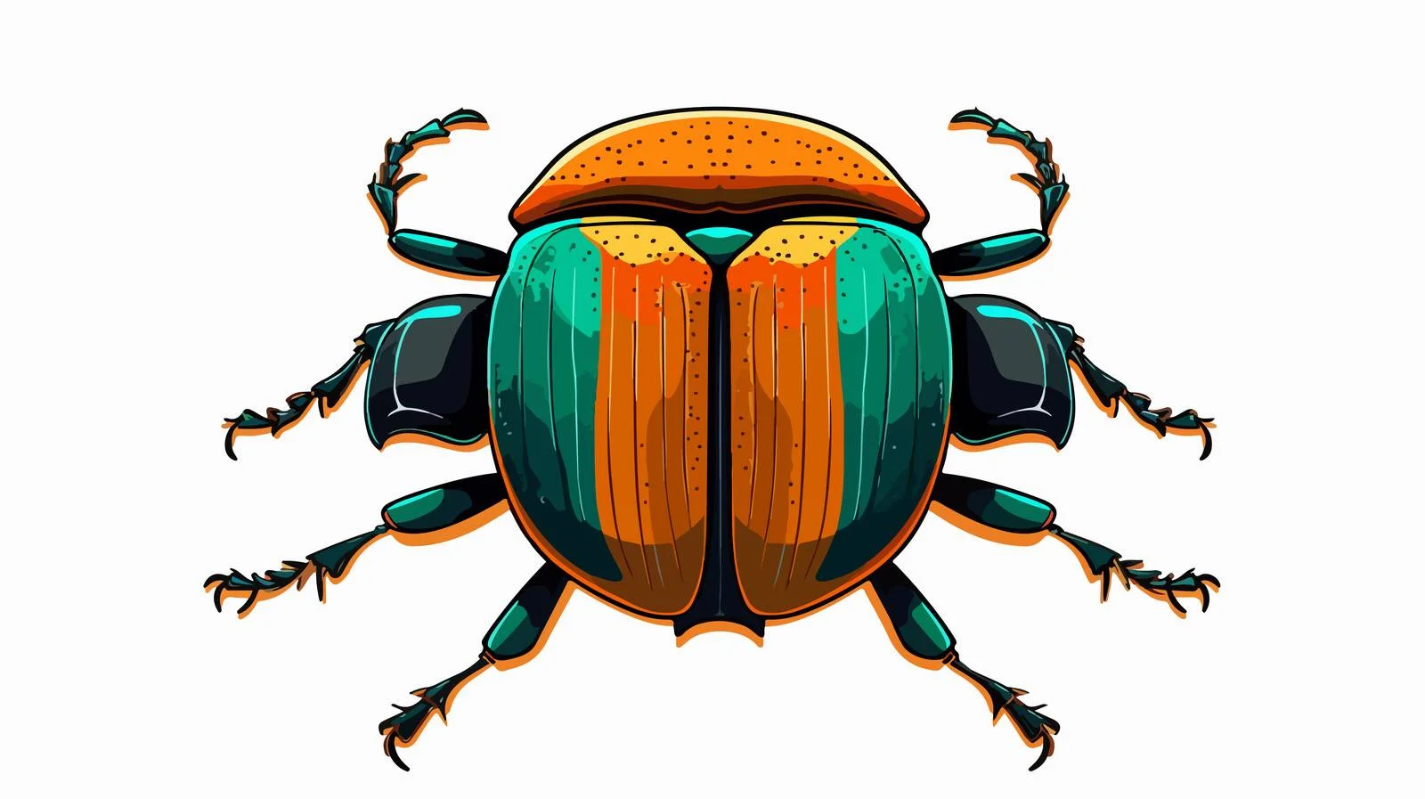 Classic Scarab Ink Drawing Car — free download from Dotvec