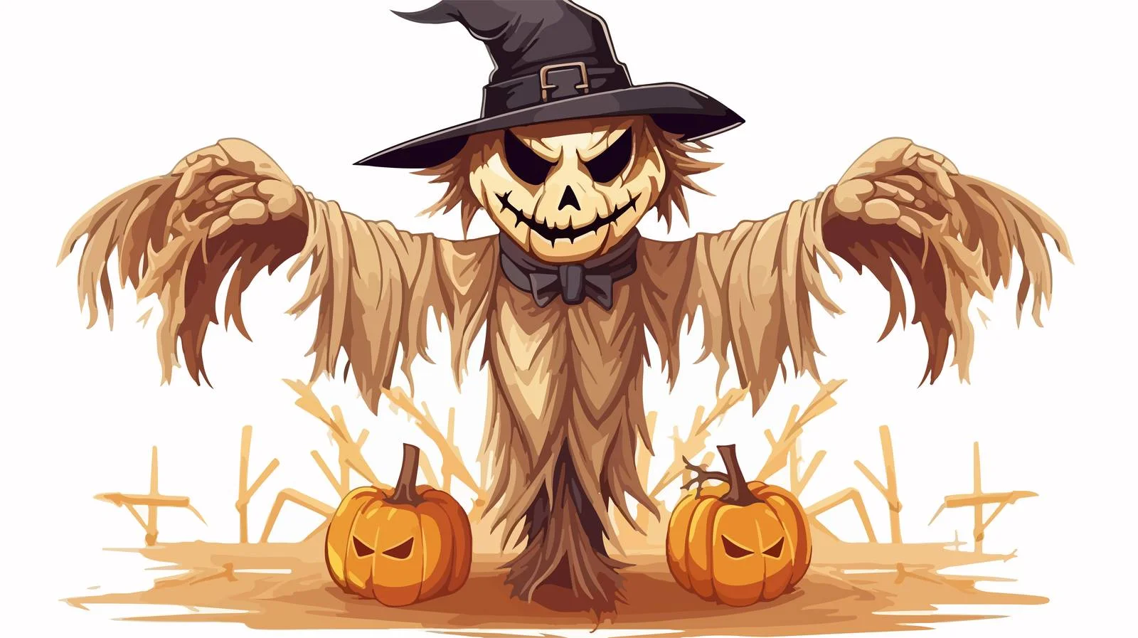 Scarecrow Cartoon Vector Illustration — free download from Dotvec