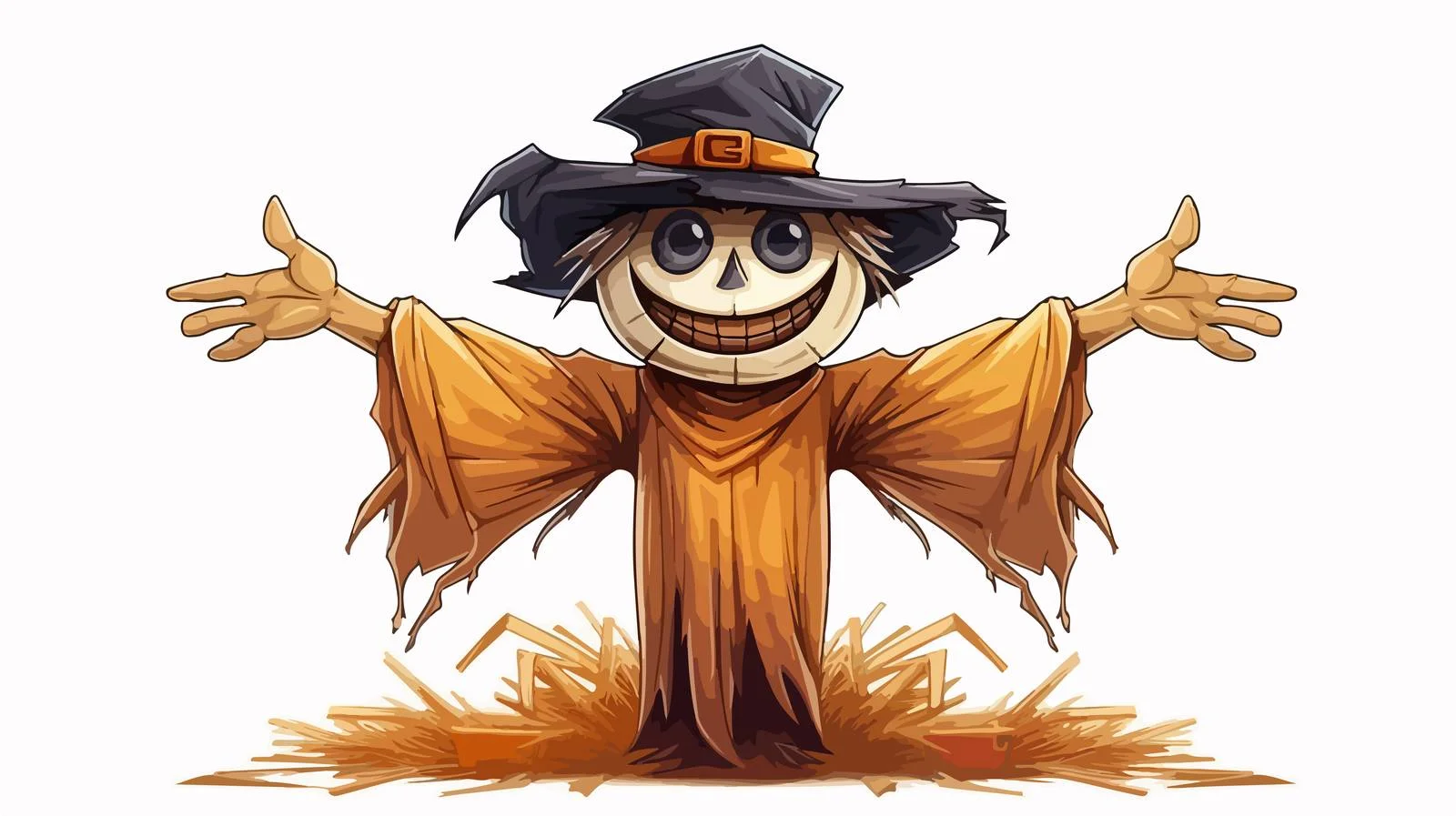 Scarecrow Cartoon Vector Illustration — free download from Dotvec