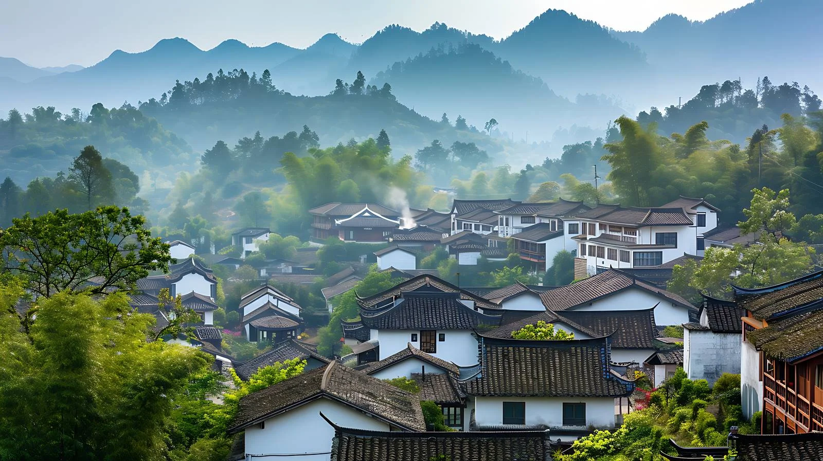 Enchanting Chengkan Village Beneath Mount H — free download from Dotvec