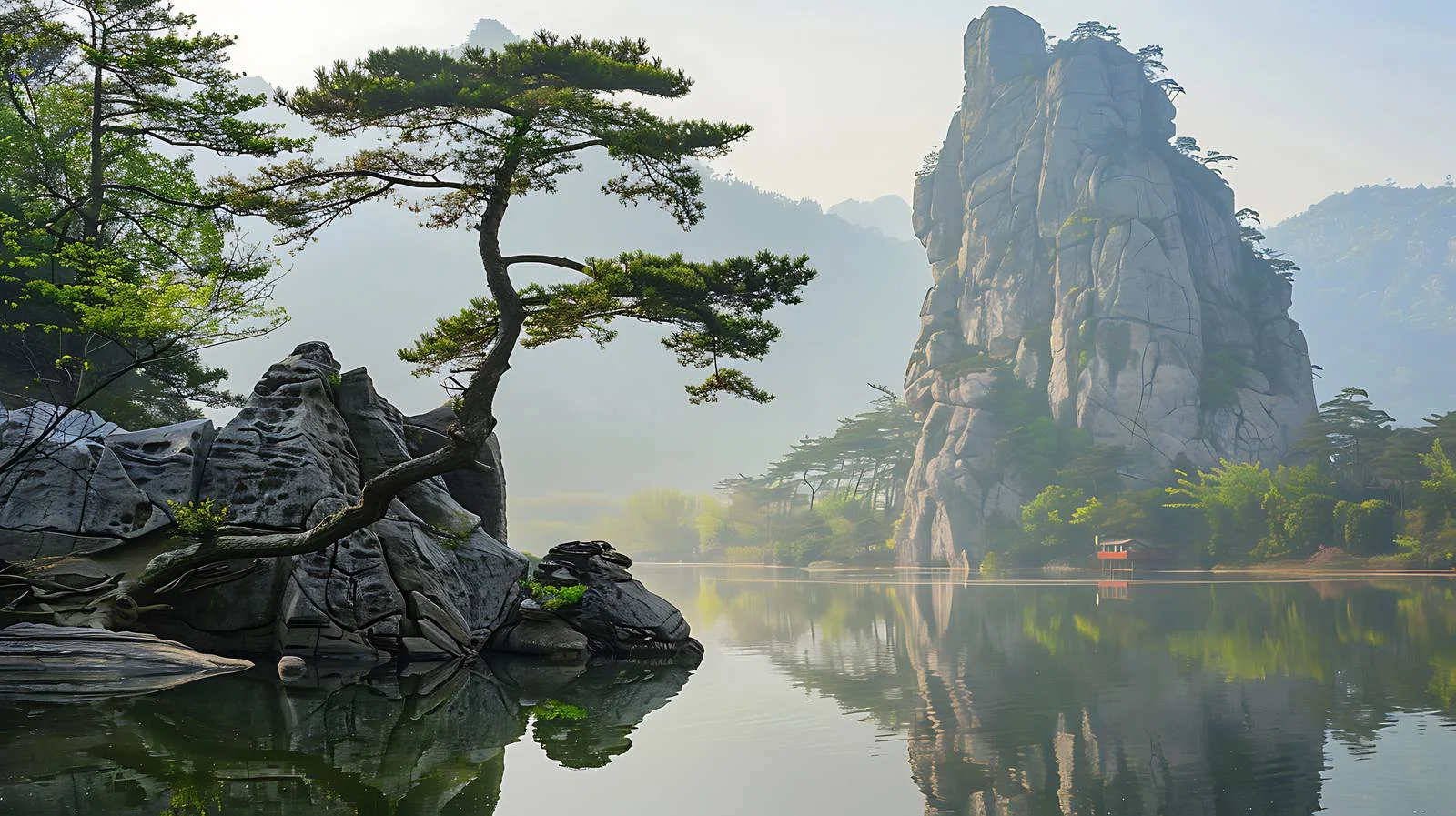 Tranquil Shili Gallery Along Xinan River — free download from Dotvec