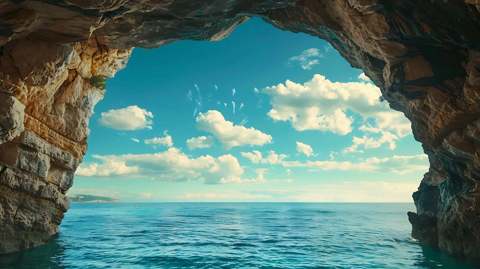 Majestic Ocean View from Coastal Cave — free download from Dotvec
