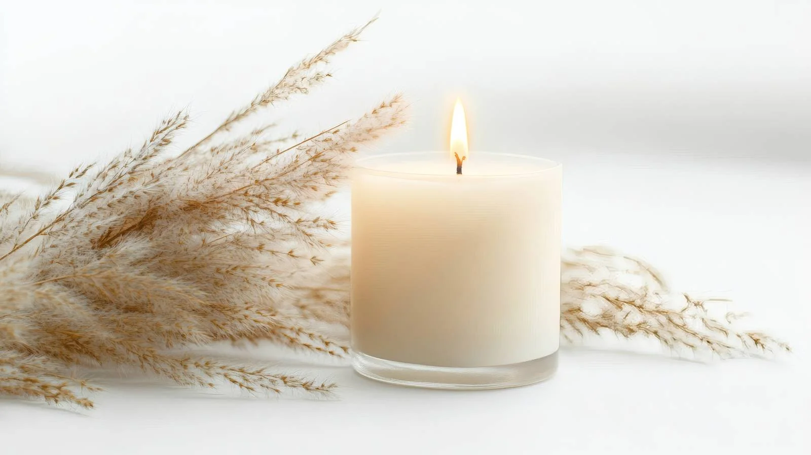Elegant Scented Candle and Pampas Grass — free download from Dotvec