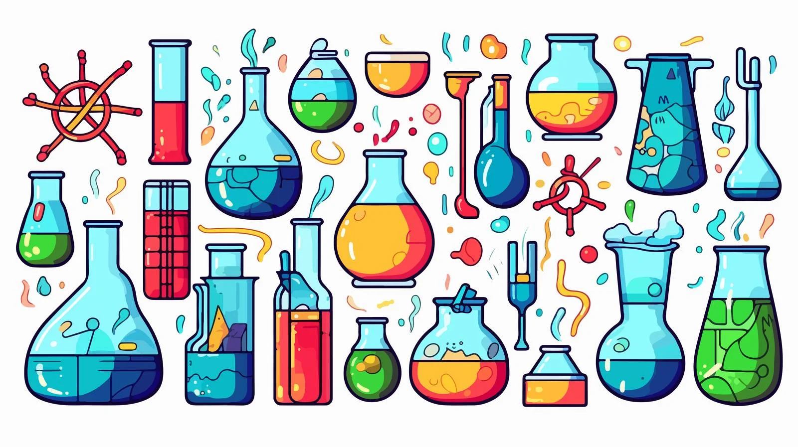 Science Lab Equipment Set — free download from Dotvec