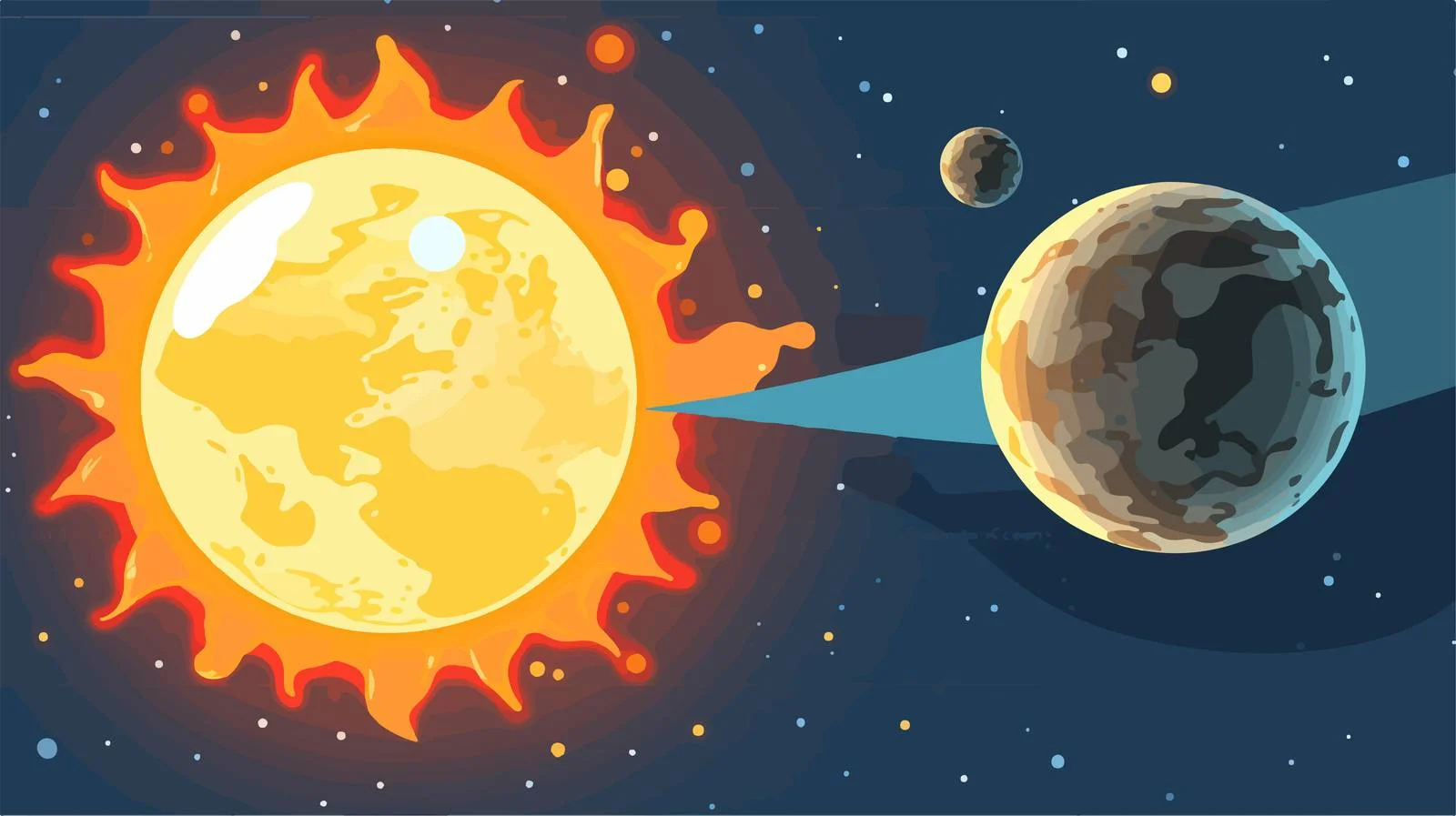 Earth-Moon Orbit Illustration — free download from Dotvec