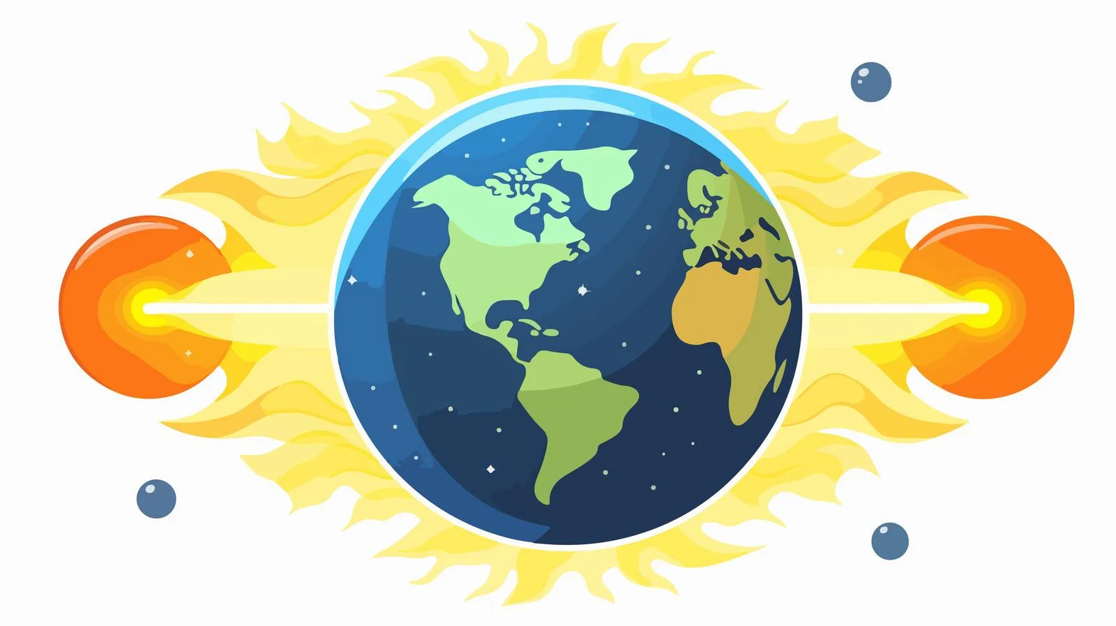 Earth and Moon Orbit Illustration — free download from Dotvec