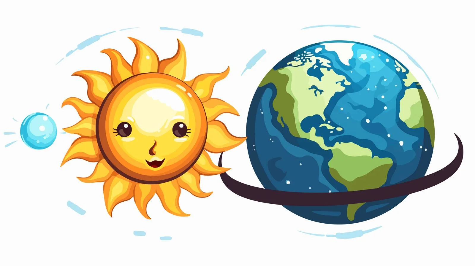 Celestial Bodies Orbit Education Illustration — free download from Dotvec