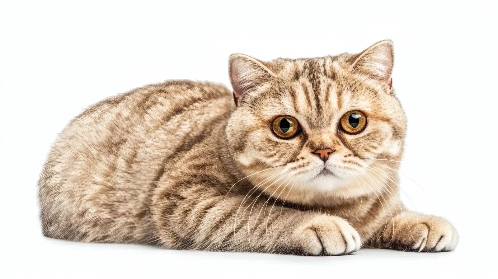 Scottish Fold Cat on White Background — free download from Dotvec
