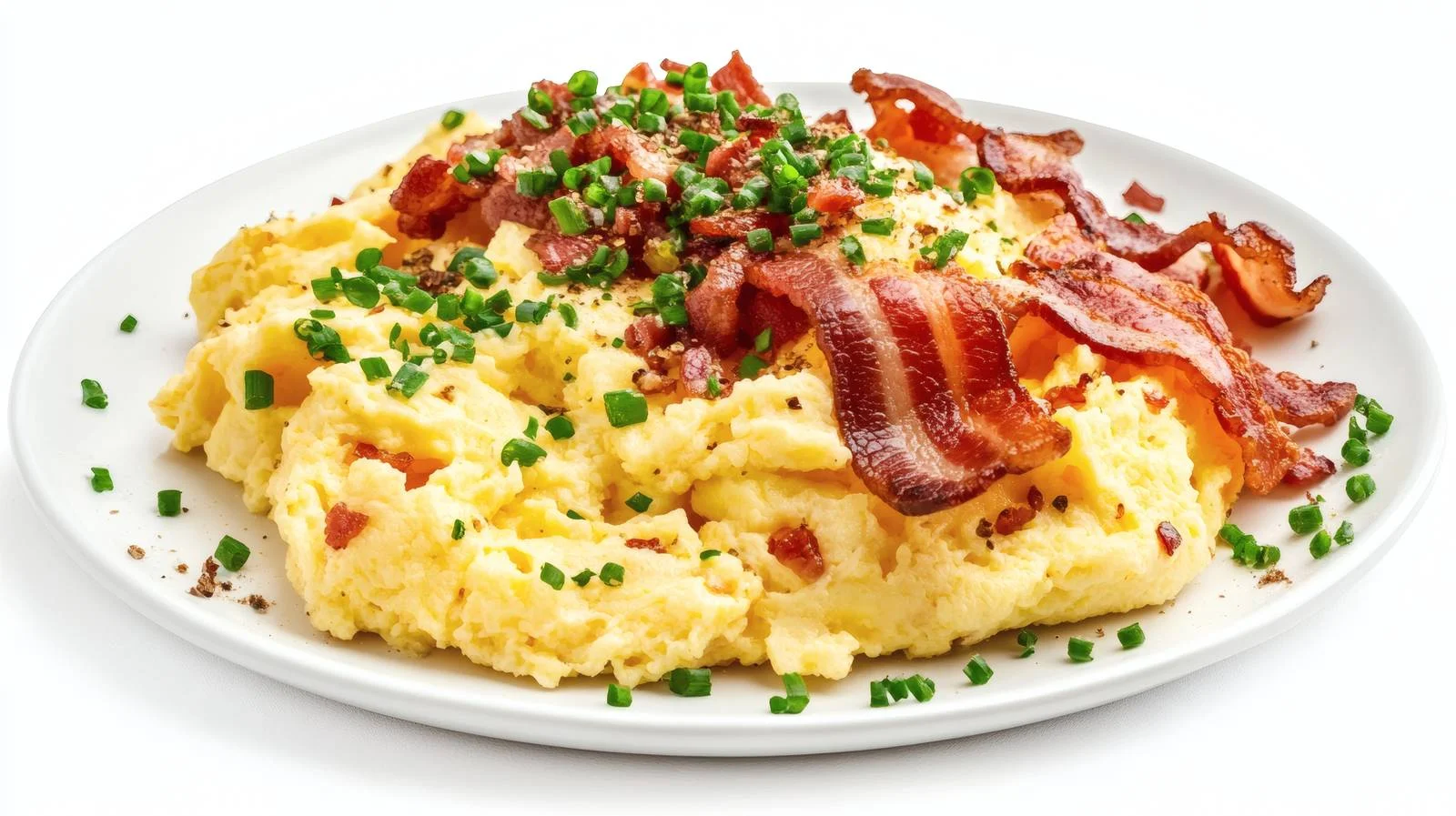 Delicious Scrambled Egg and Bacon Isolated — free download from Dotvec