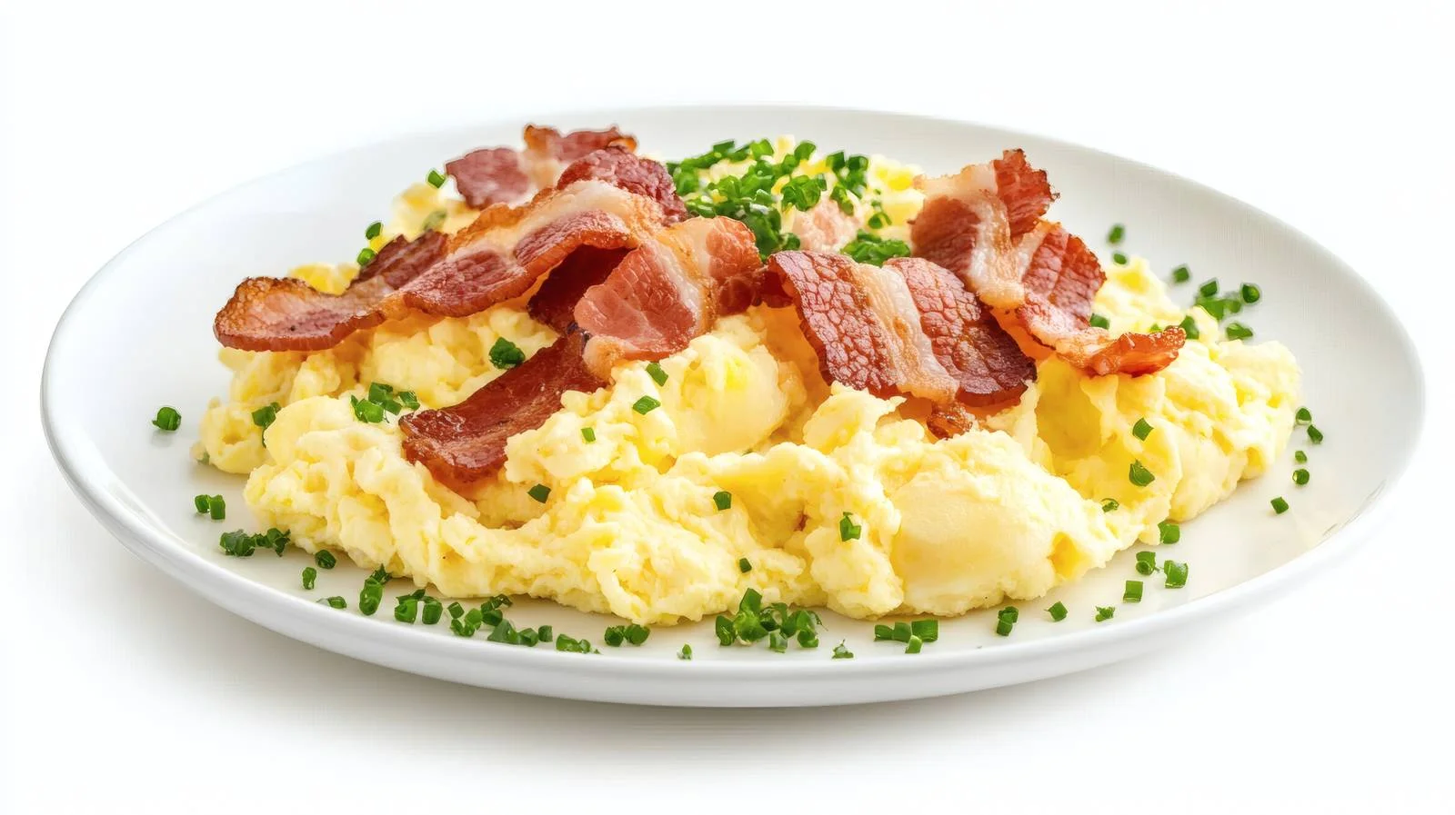 Delicious Scrambled Eggs and Bacon Dish — free download from Dotvec