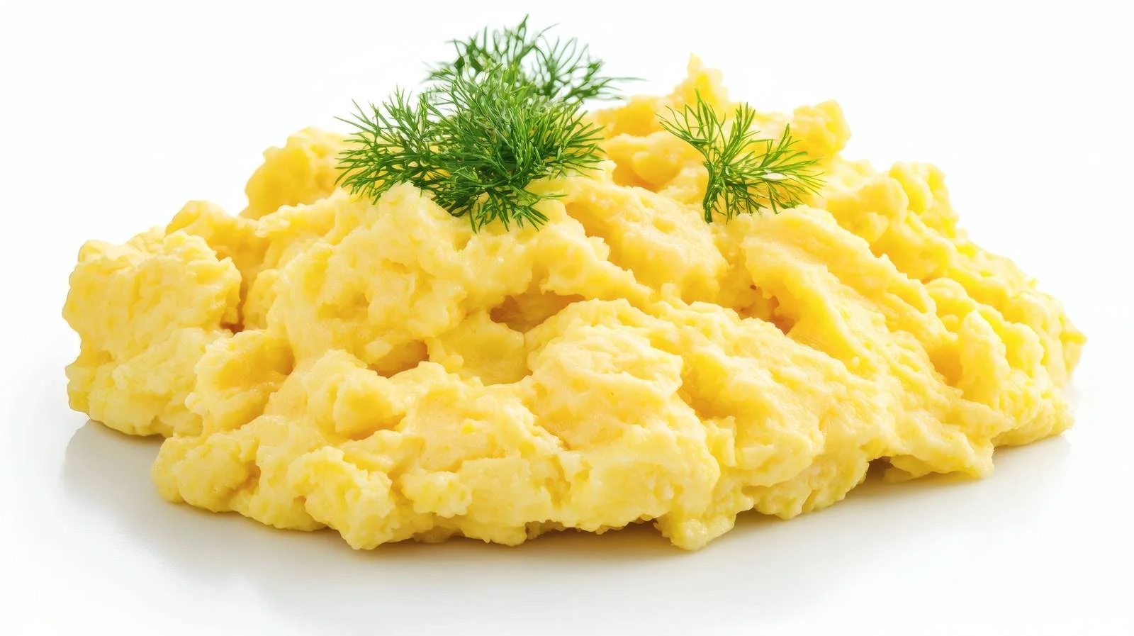 Fluffy Scrambled Eggs on White Background — free download from Dotvec