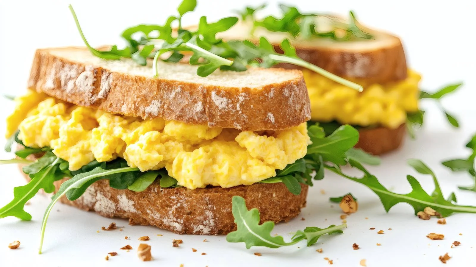 Savory Egg Sandwiches with Fresh Arugula — free download from Dotvec
