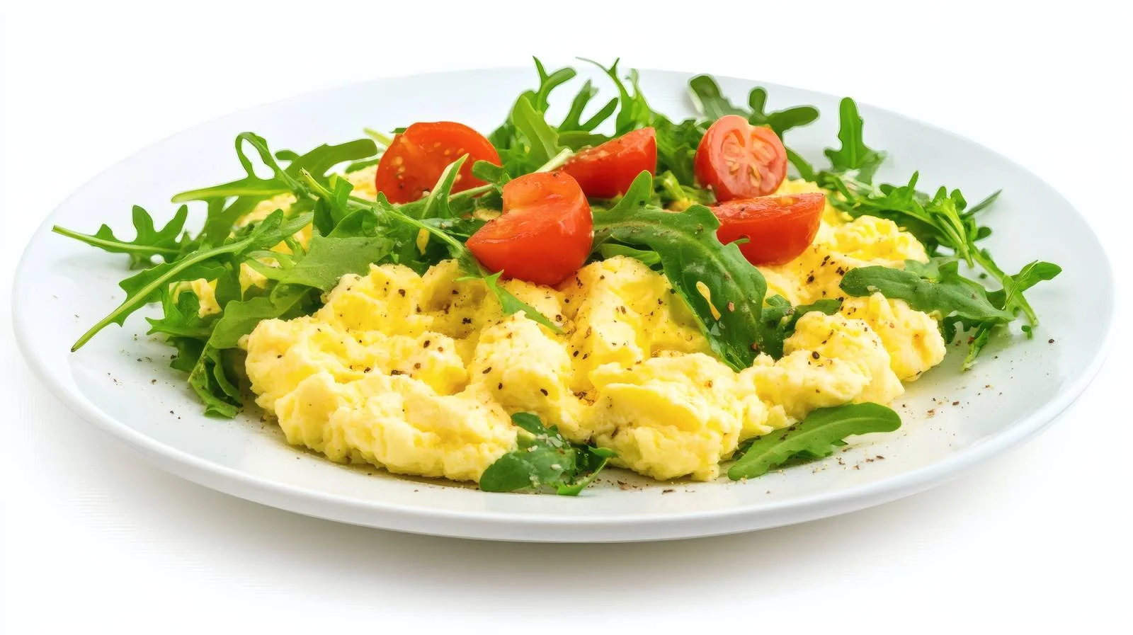Delicious Scrambled Eggs and Arugula Brunch — free download from Dotvec