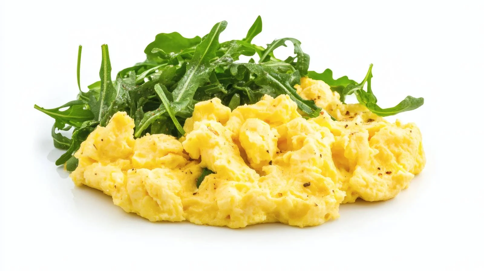 Delicious Scrambled Eggs with Fresh Arugula — free download from Dotvec