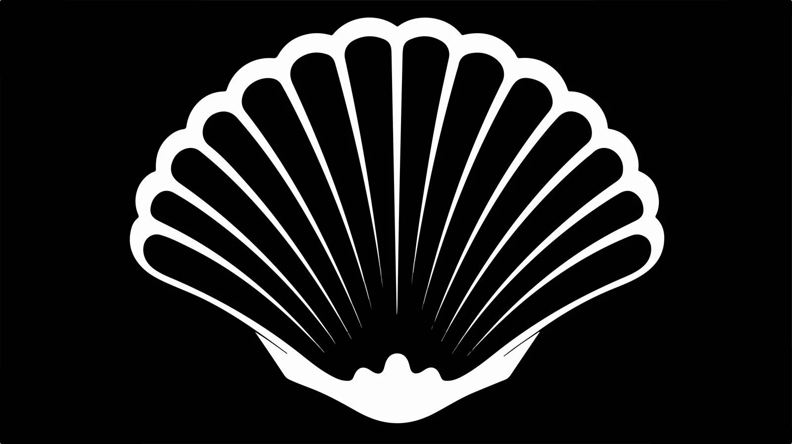 Sea Shell Vector Silhouette on White — free download from Dotvec