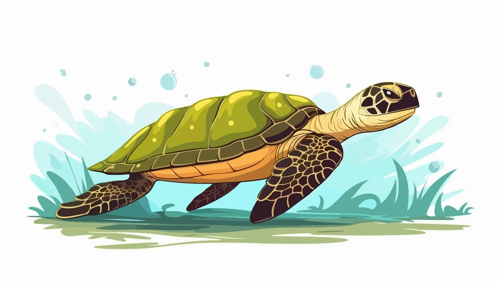 Majestic Sea Turtle Engraving Sketch — free download from Dotvec