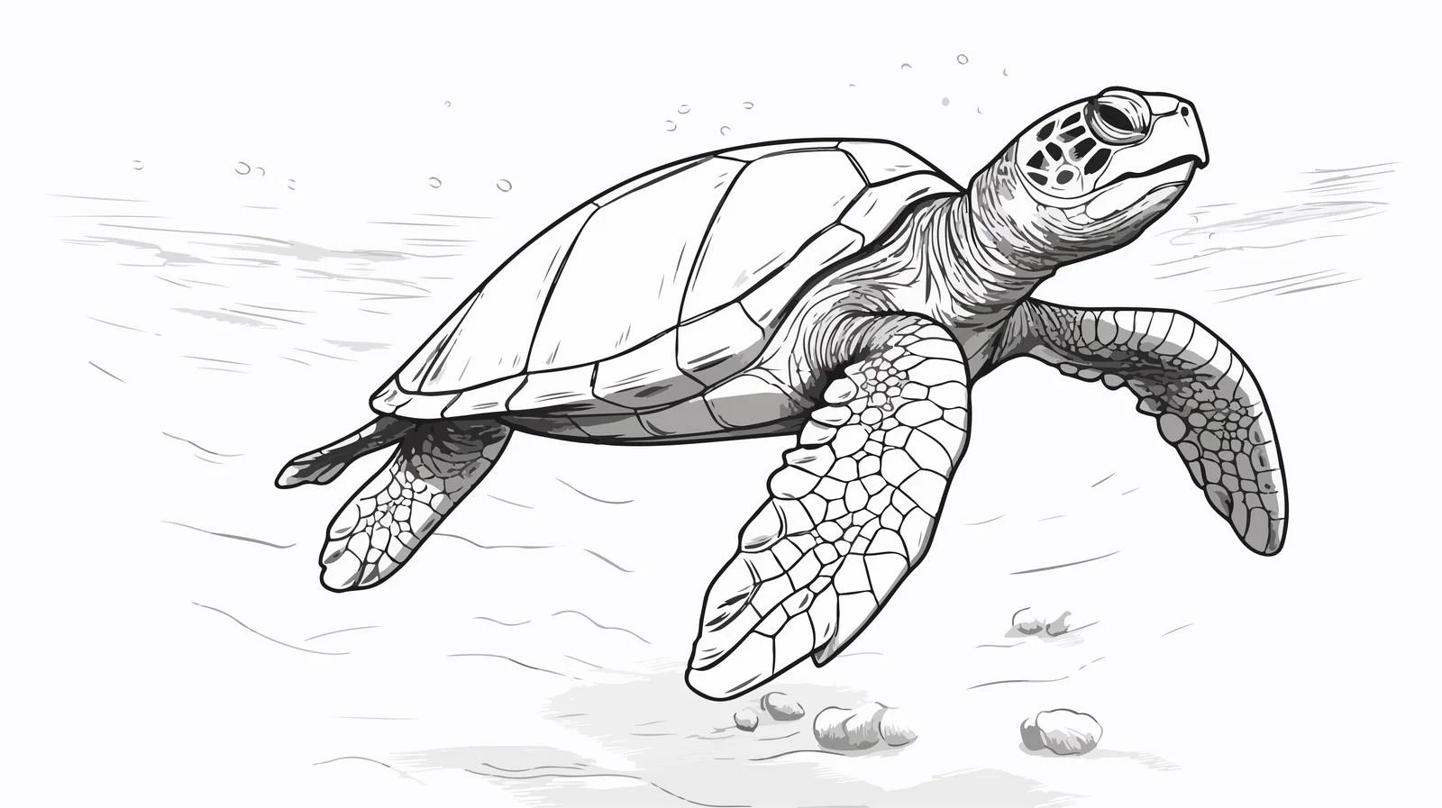 Ocean Life Sketch Illustration — free download from Dotvec