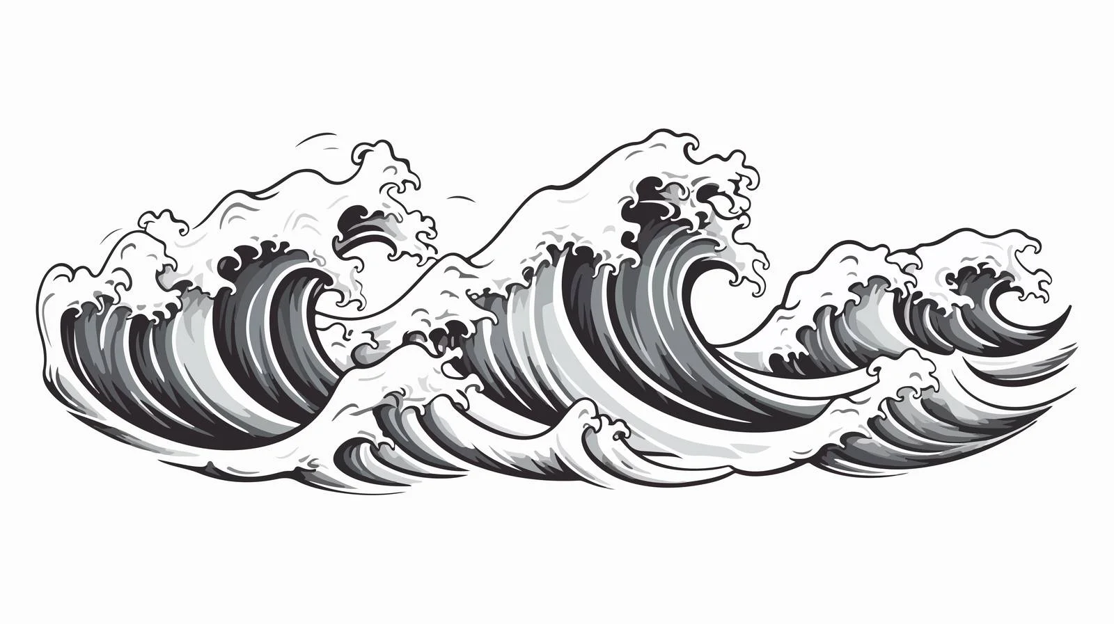 Nautical Wave Sketch — free download from Dotvec