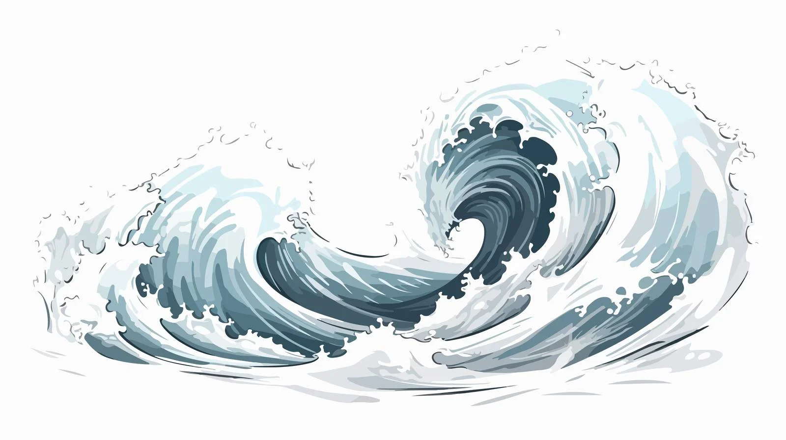 Ocean Wave Foam Sketch Illustration — free download from Dotvec