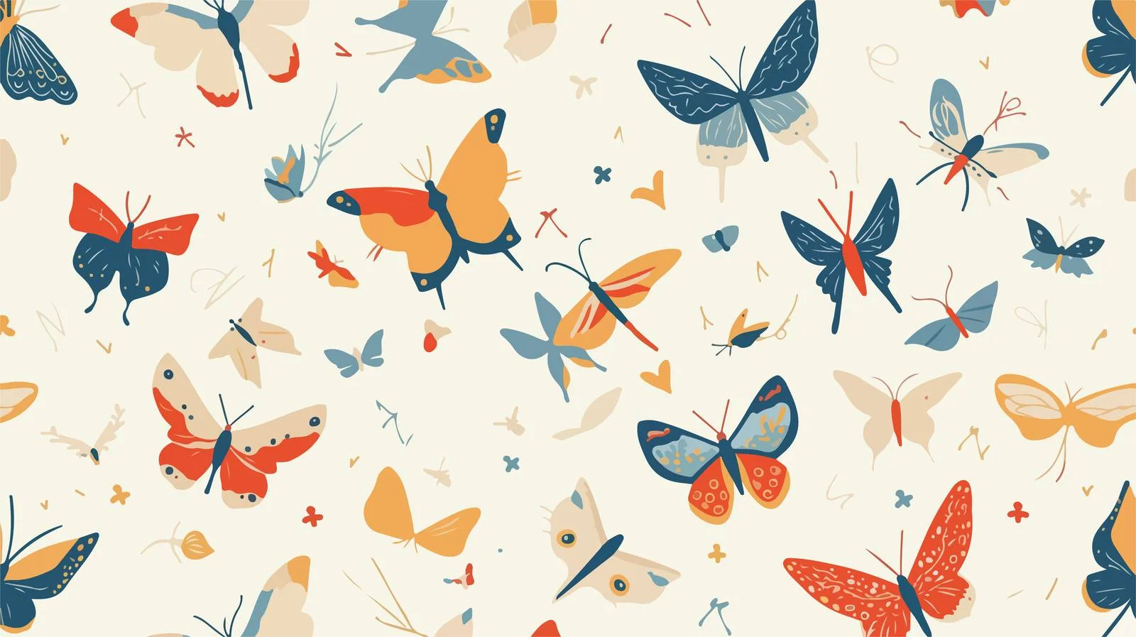 Fluttering Insect Pattern: Endless Nature Beauty – free fluttering image from Dotvec