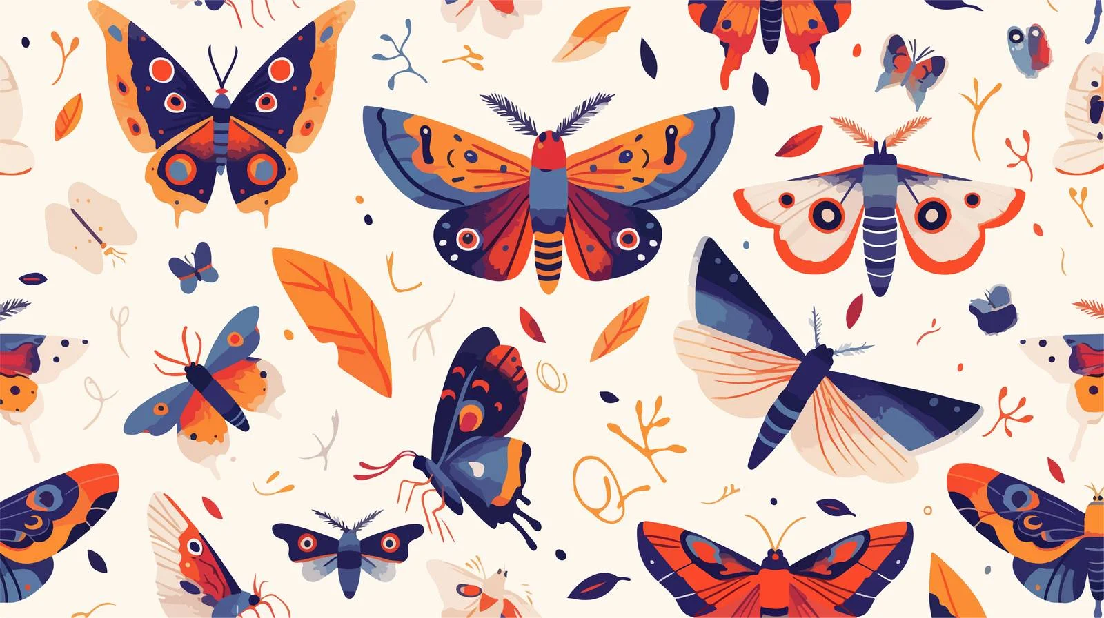 Nature's Endless Butterfly Moth Pattern — free download from Dotvec