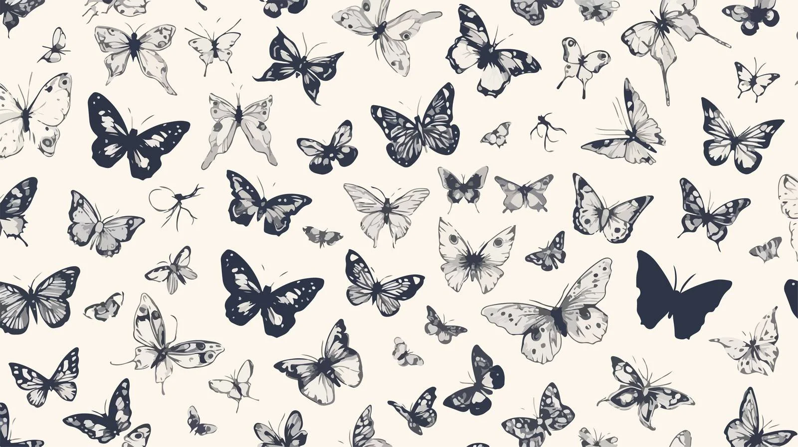 Vintage Butterfly Repeating Pattern Print Design — free download from Dotvec