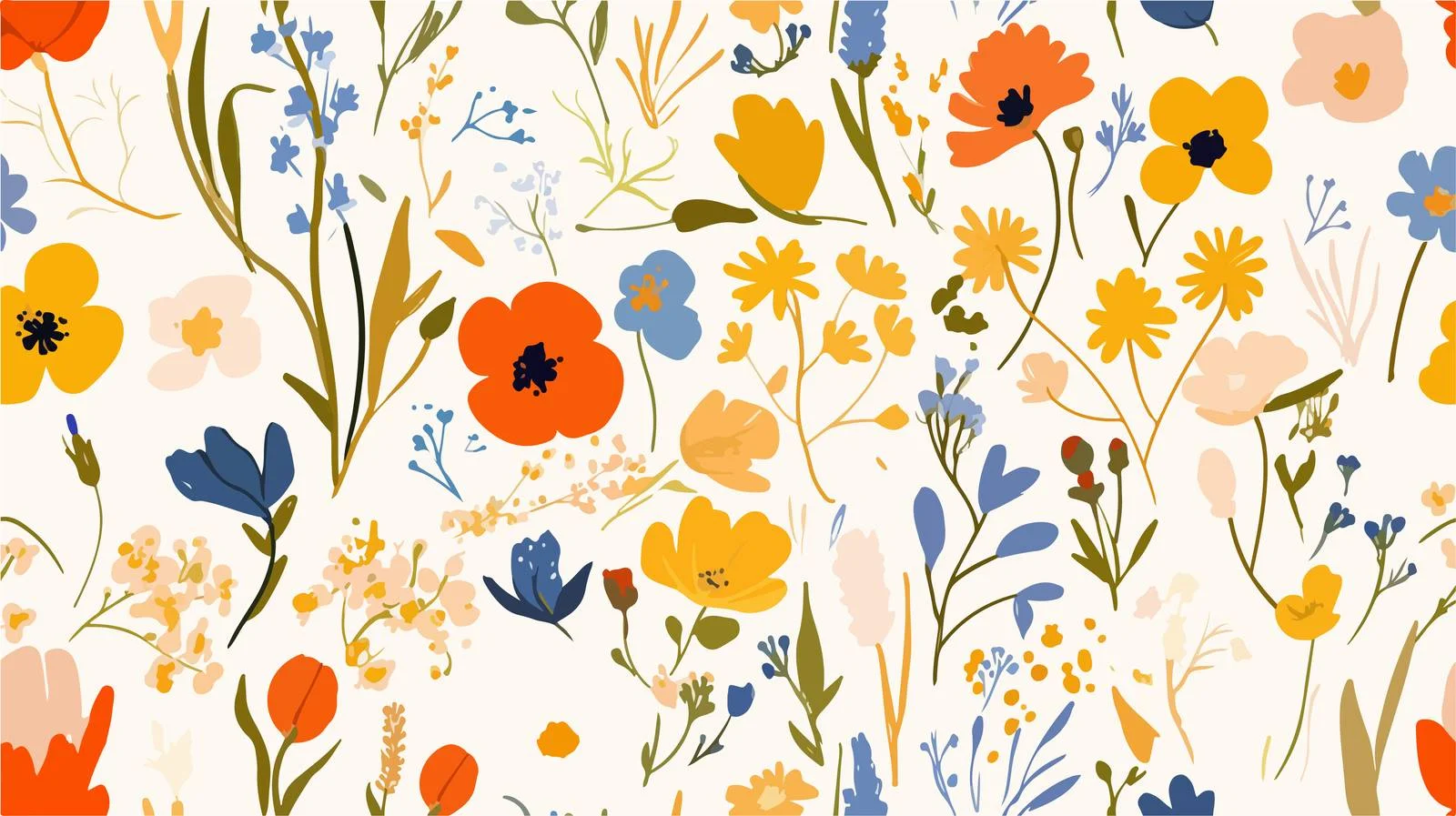 Eternal Meadow Floral Pattern Print Design — free download from Dotvec
