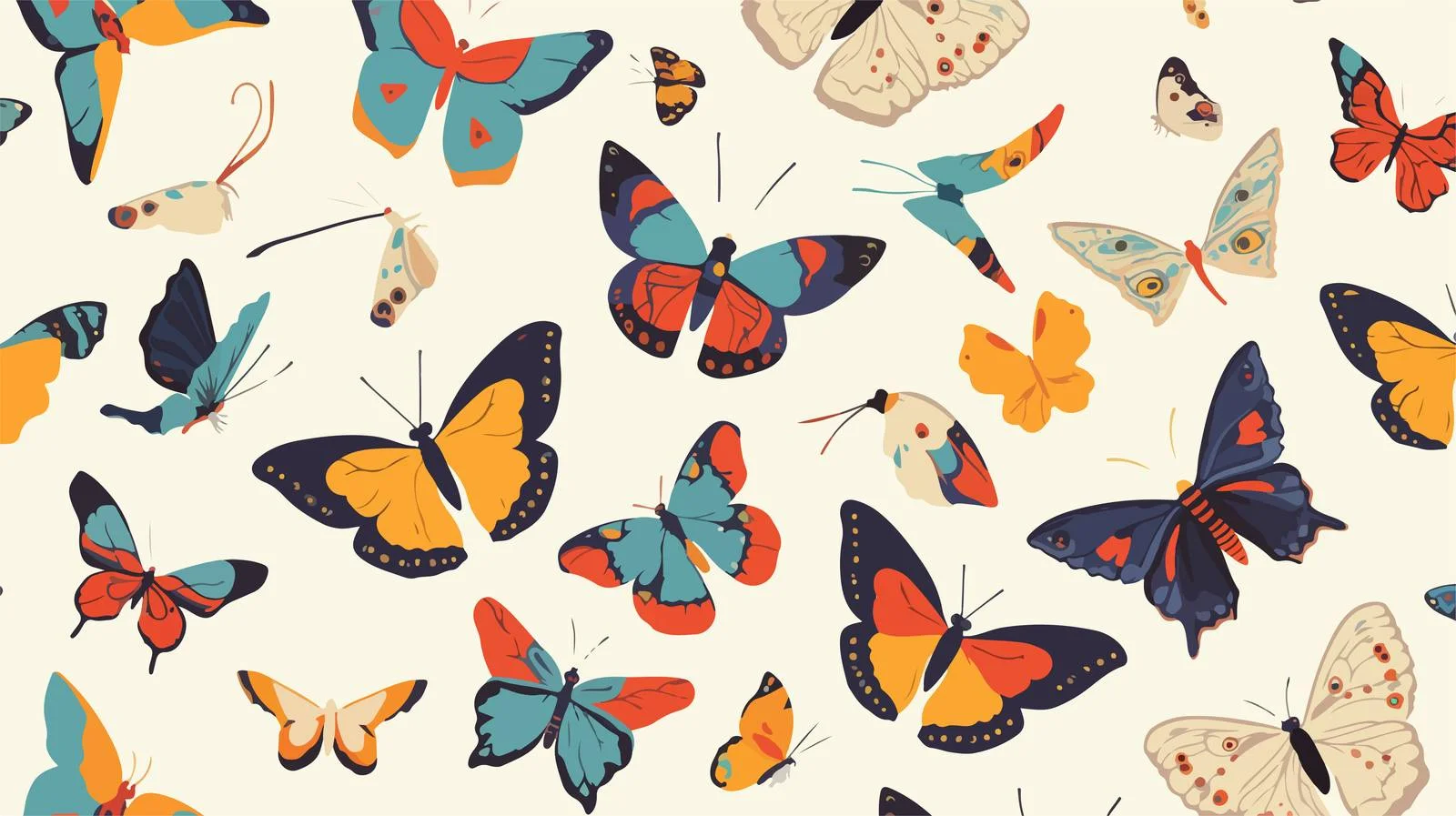 Elegant Butterfly Repeating Pattern Design — free download from Dotvec